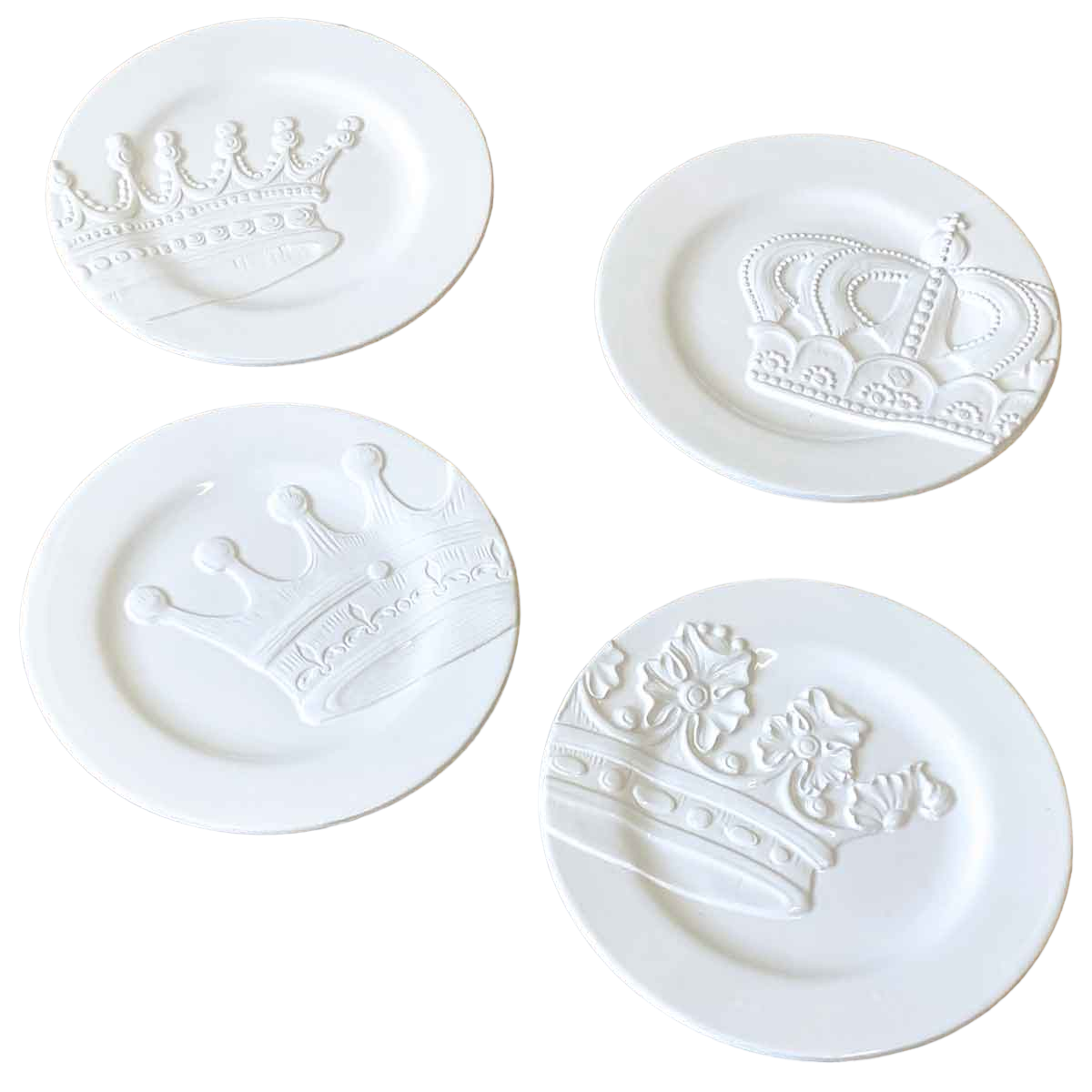 4pc Set Crown Plates