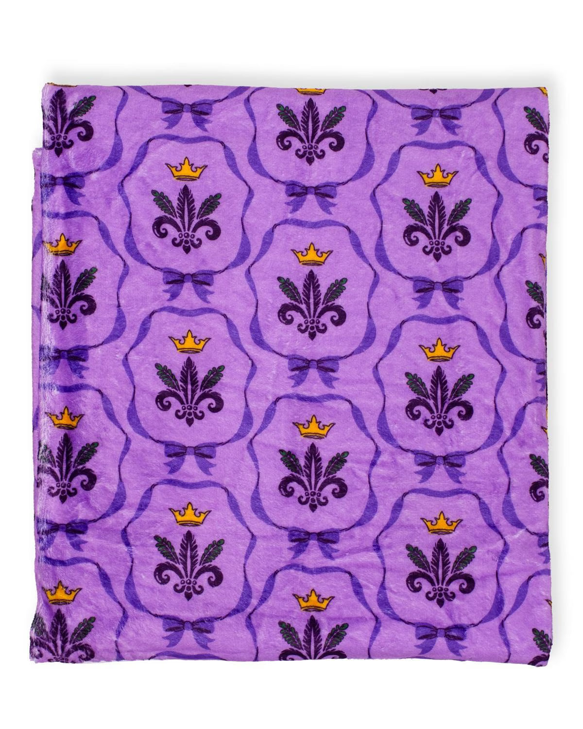 50" x 60" Mardi Gras Bow Throw Blanket