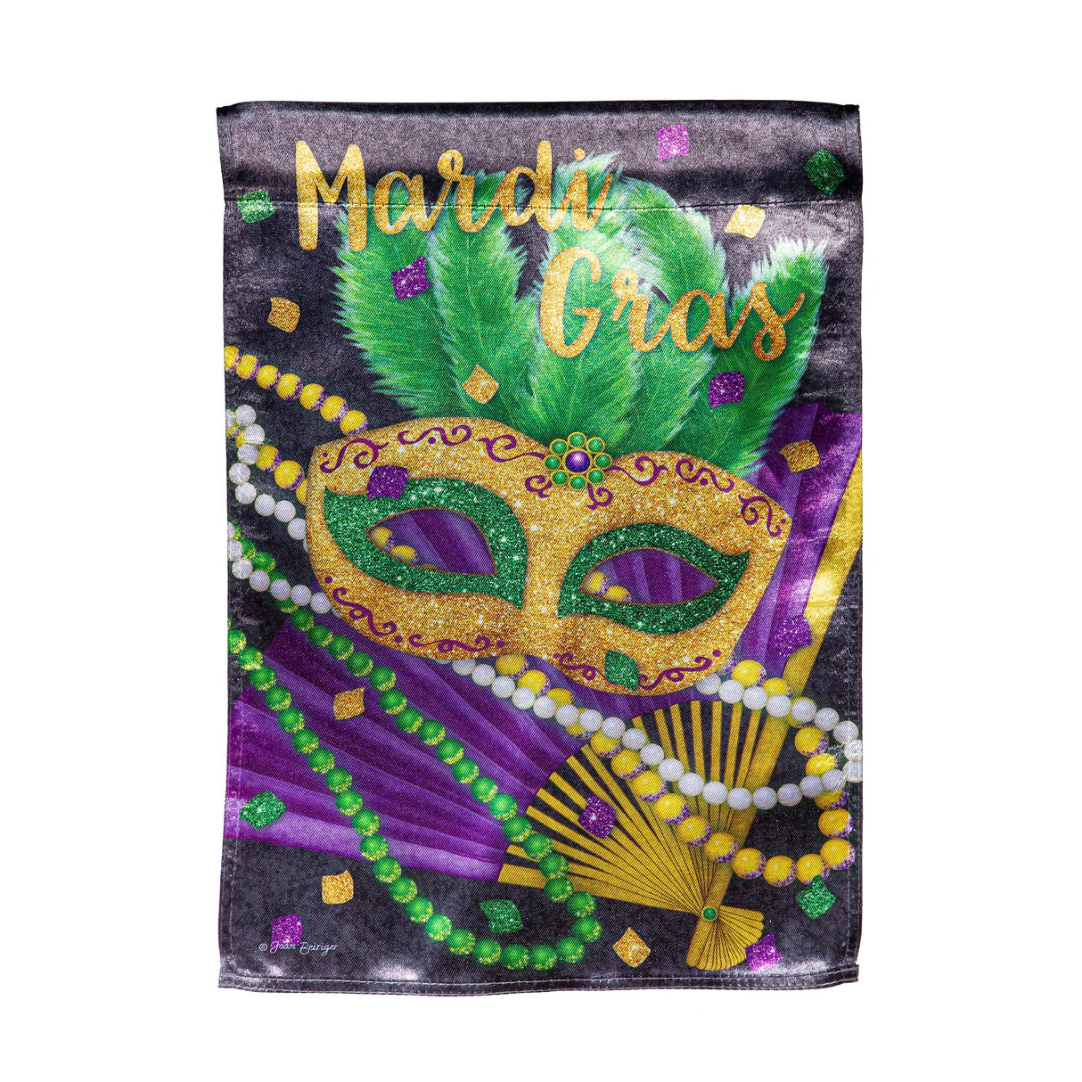 Mask & Beads Garden Flag