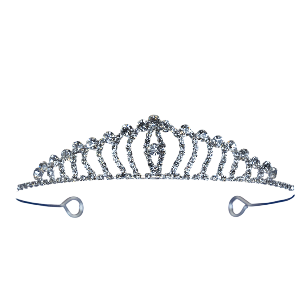 1"H Silver Rhinestone Tiara