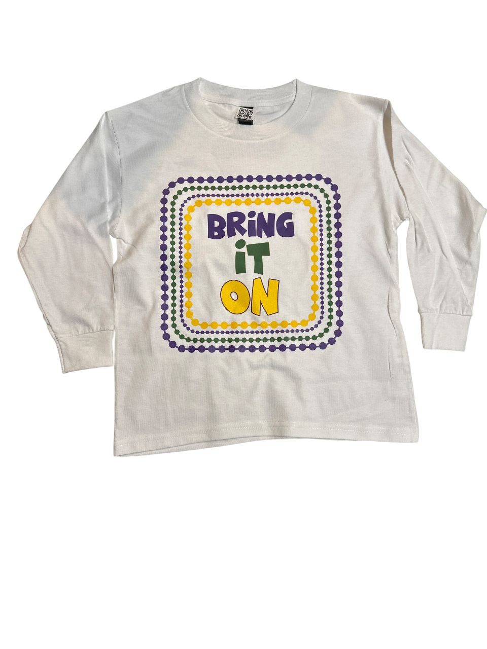 White Youth LS "Bring It On" Shirt