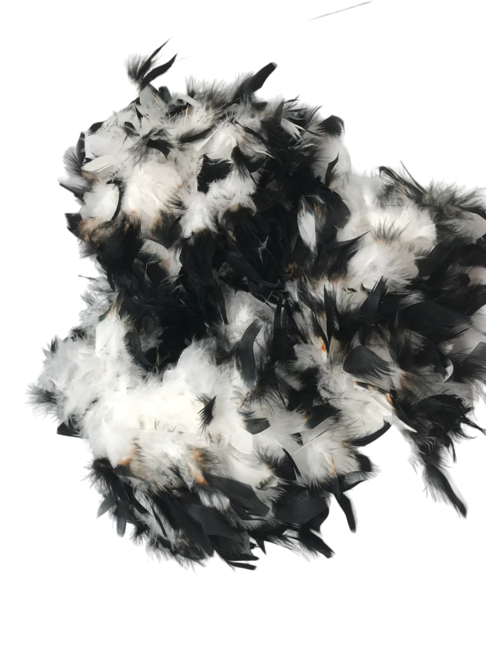 Black and White Feather Boa 100 Gram