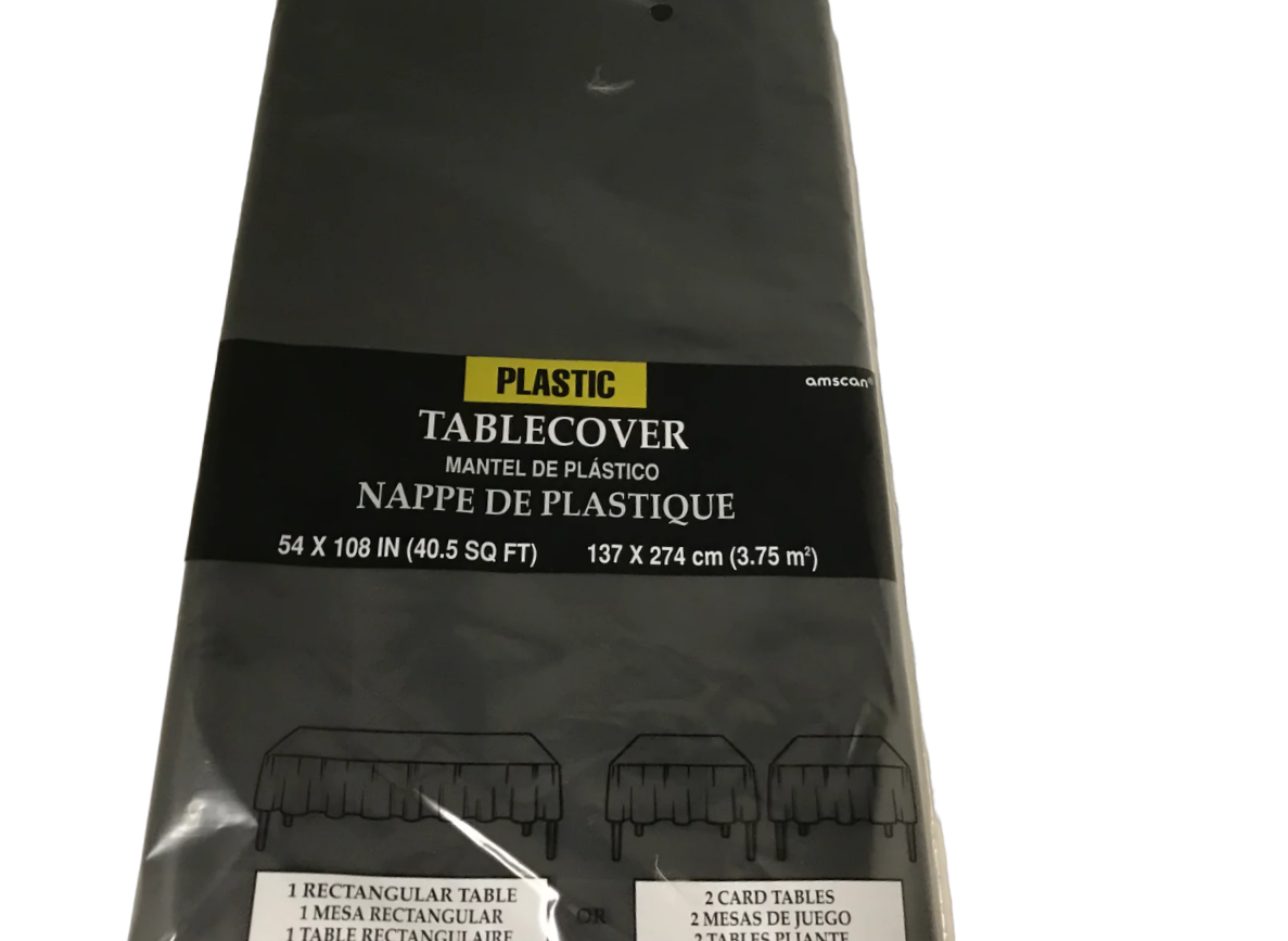 Black Plastic Rectangle Tablecover