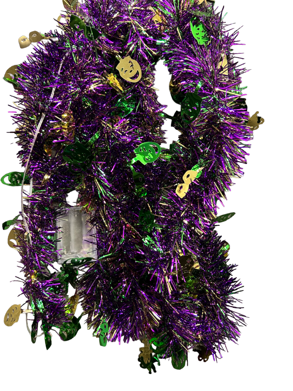 PGG 4" x 4 x 9' Tinsel Light Up Garland