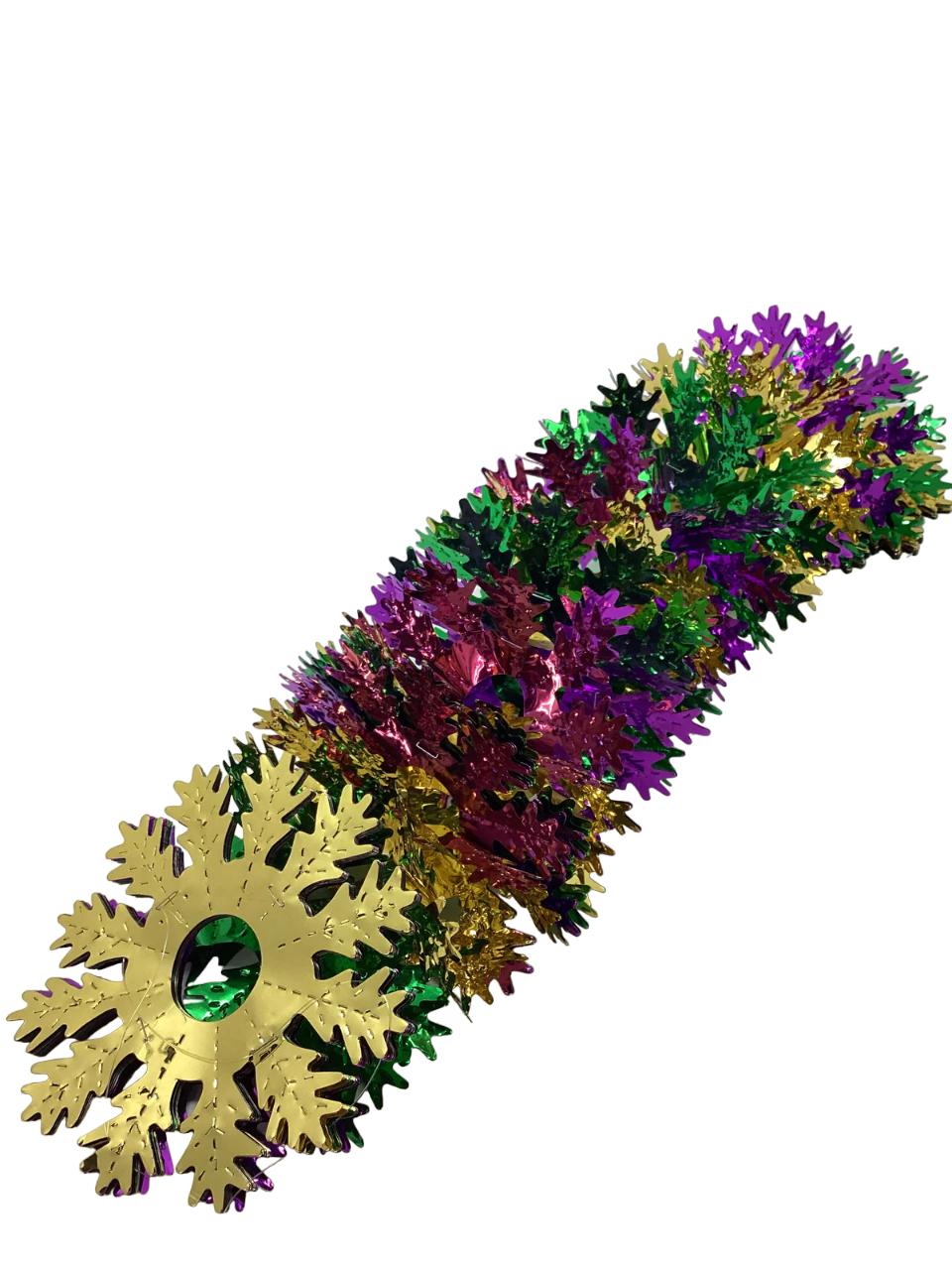 Purple Green and Gold Metallic Lotus Garland