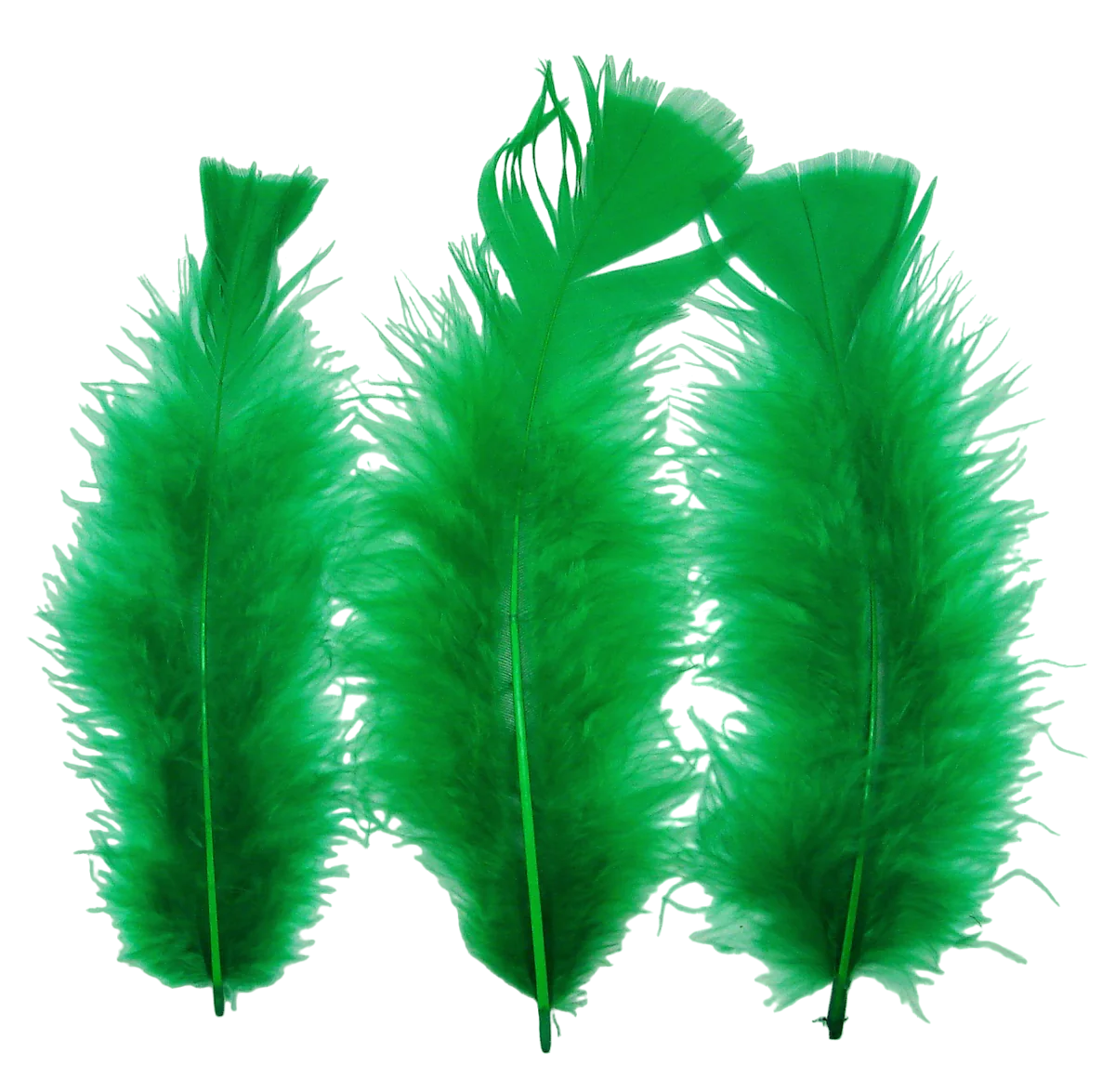 6" Green Feathers