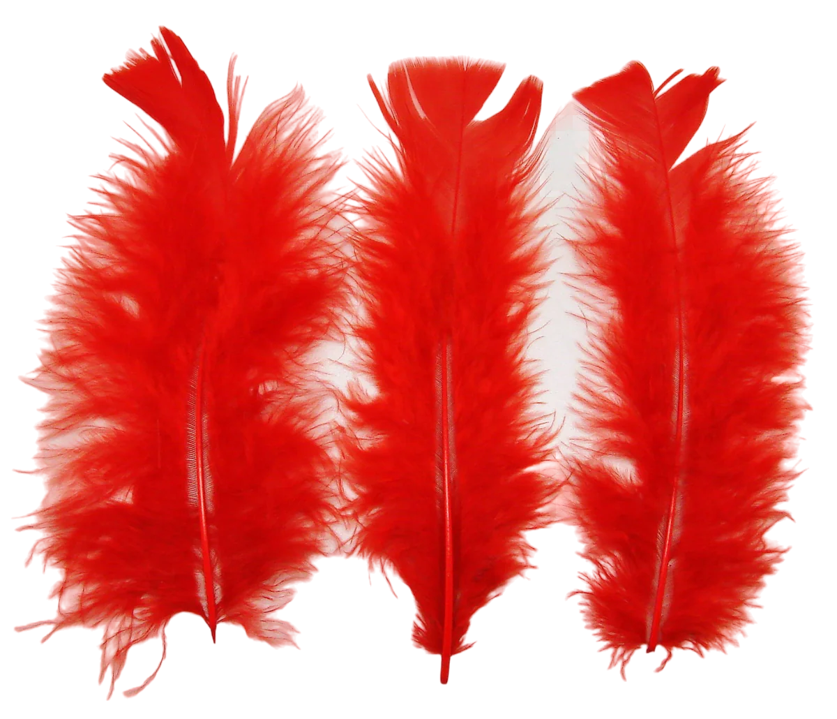 100pcs Red Goose Feathers 6-8 Inch for Crafts Wedding Party