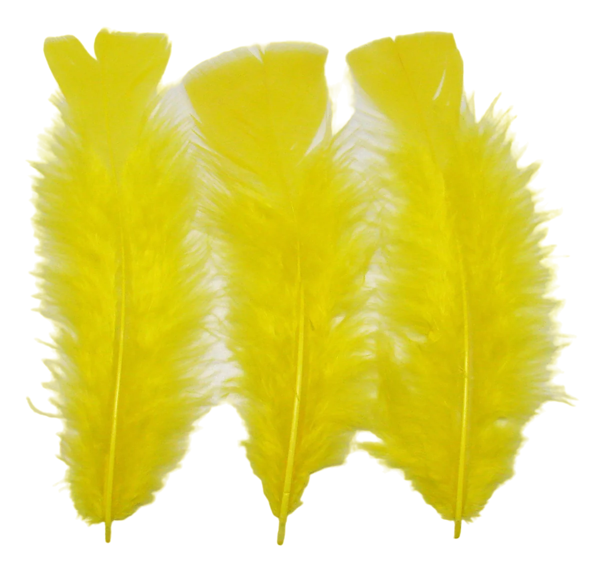 6" Yellow Feathers 30 Piece
