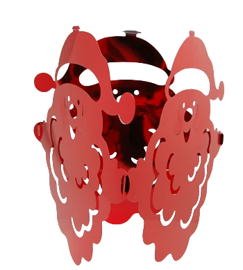 Metallic Santa Décor