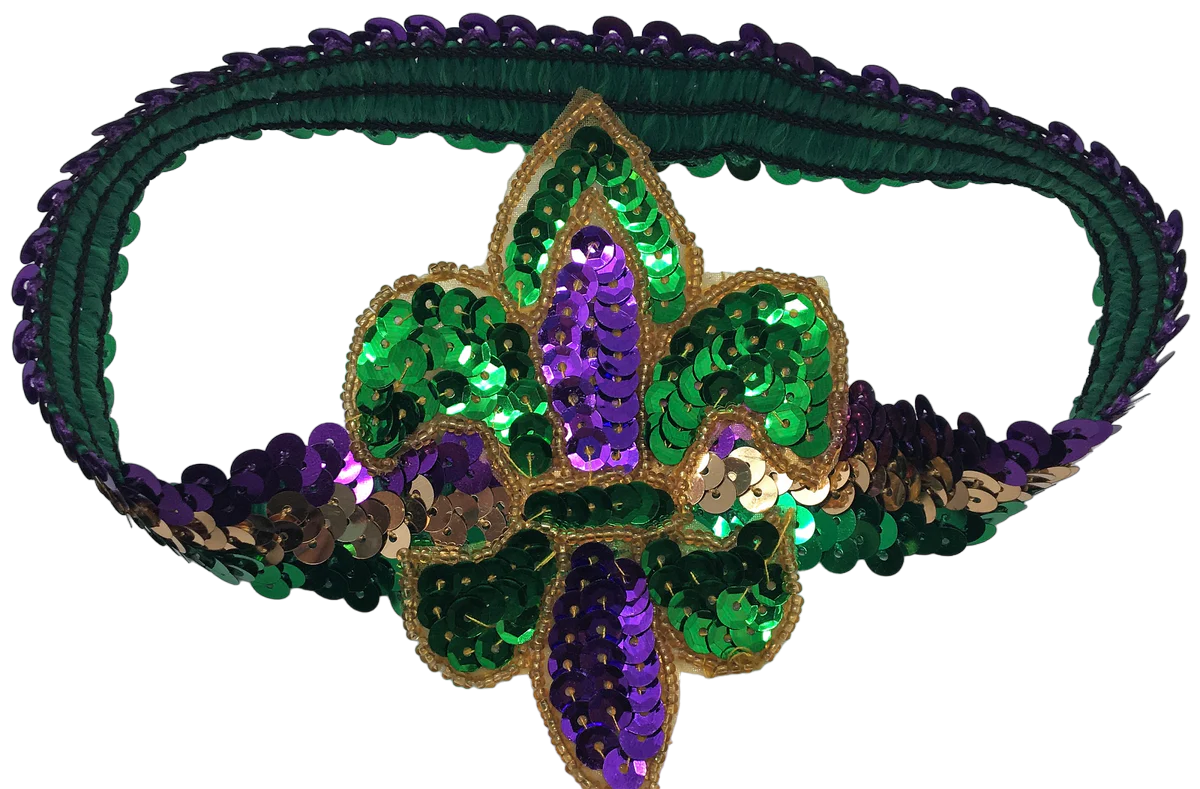 Mardi Gras FDL Sequin Headband
