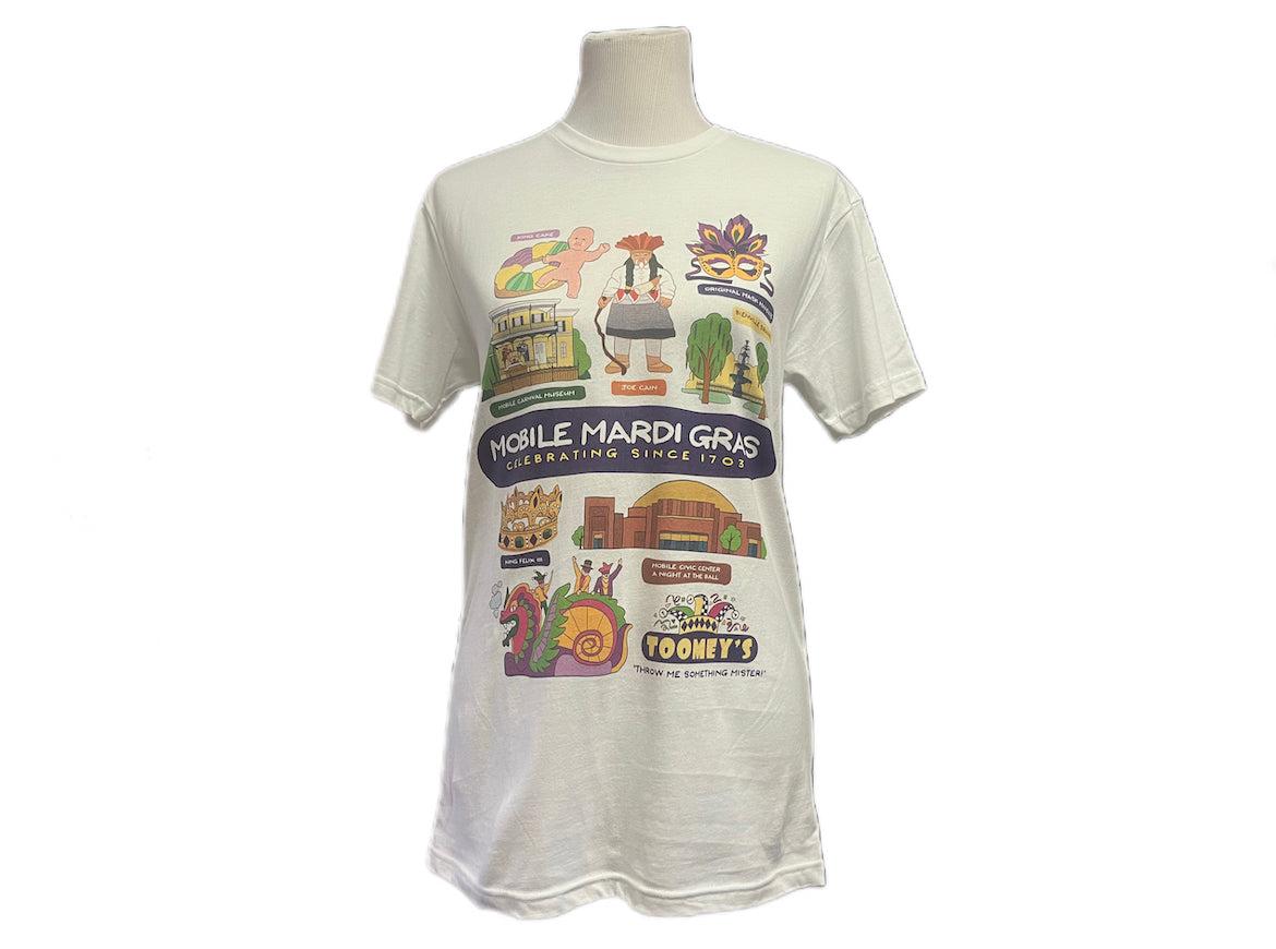 "Mobile Mardi Gras" short sleeve t-shirt