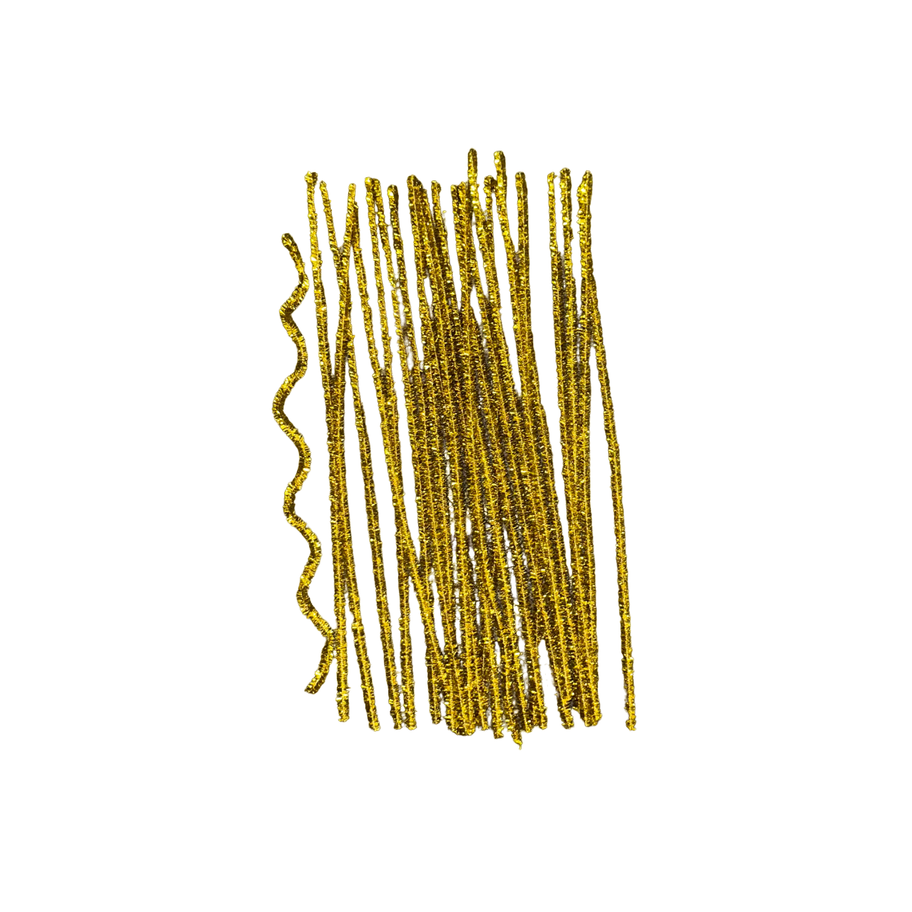 12" Gold Chenille Stems 25pc