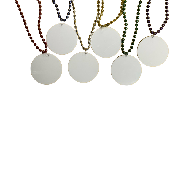33" Blank Disc Beads - White