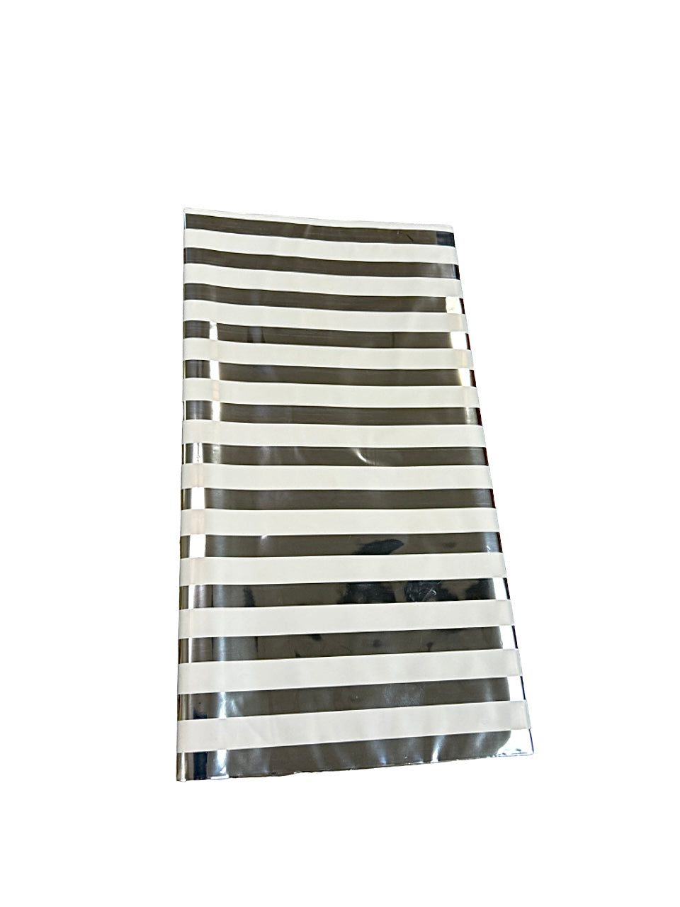 Silver and White Stripped Table Cover