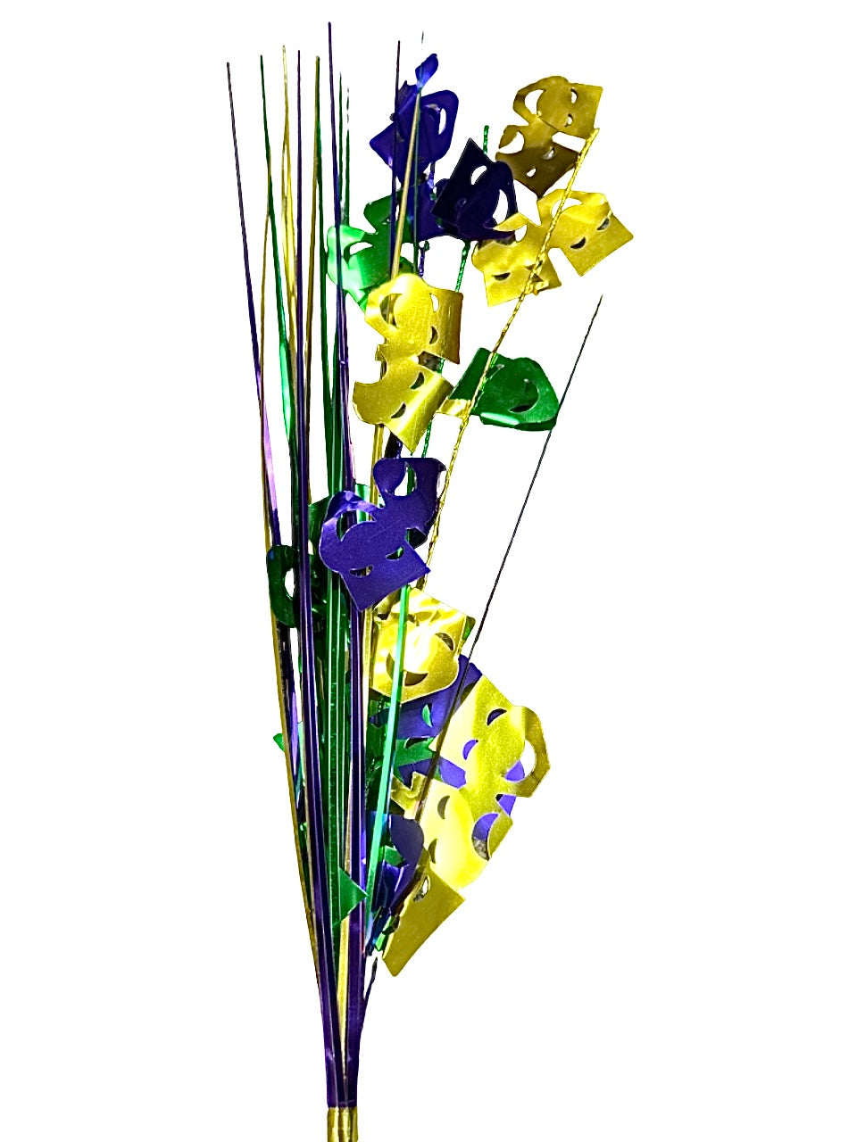 19" Purple, Green and Gold Comedy Tragedy Pick