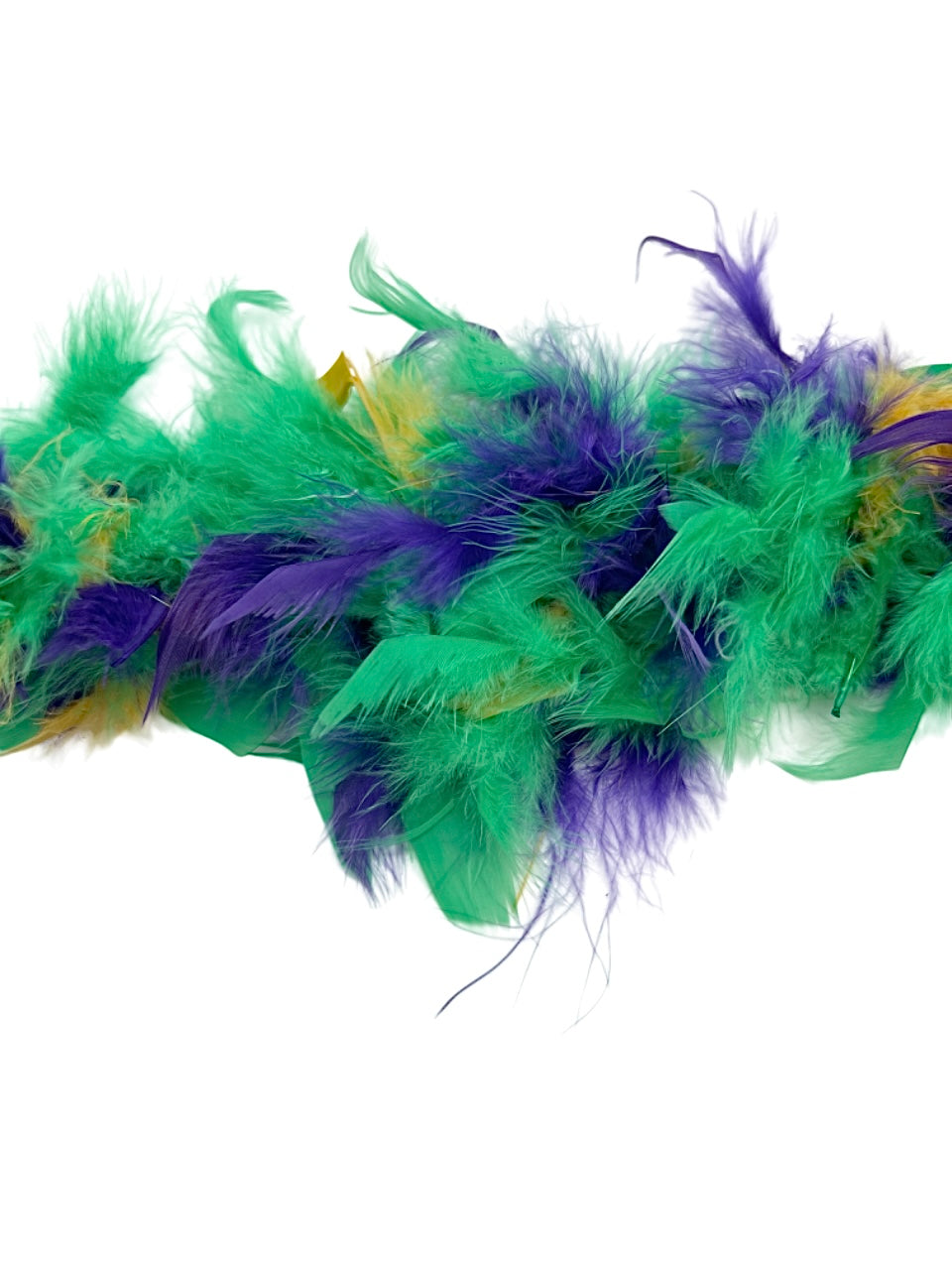 6' Purple, Green, and Gold Feather Boa