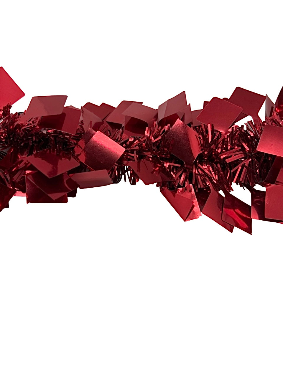 Red Square Tinsel Garland