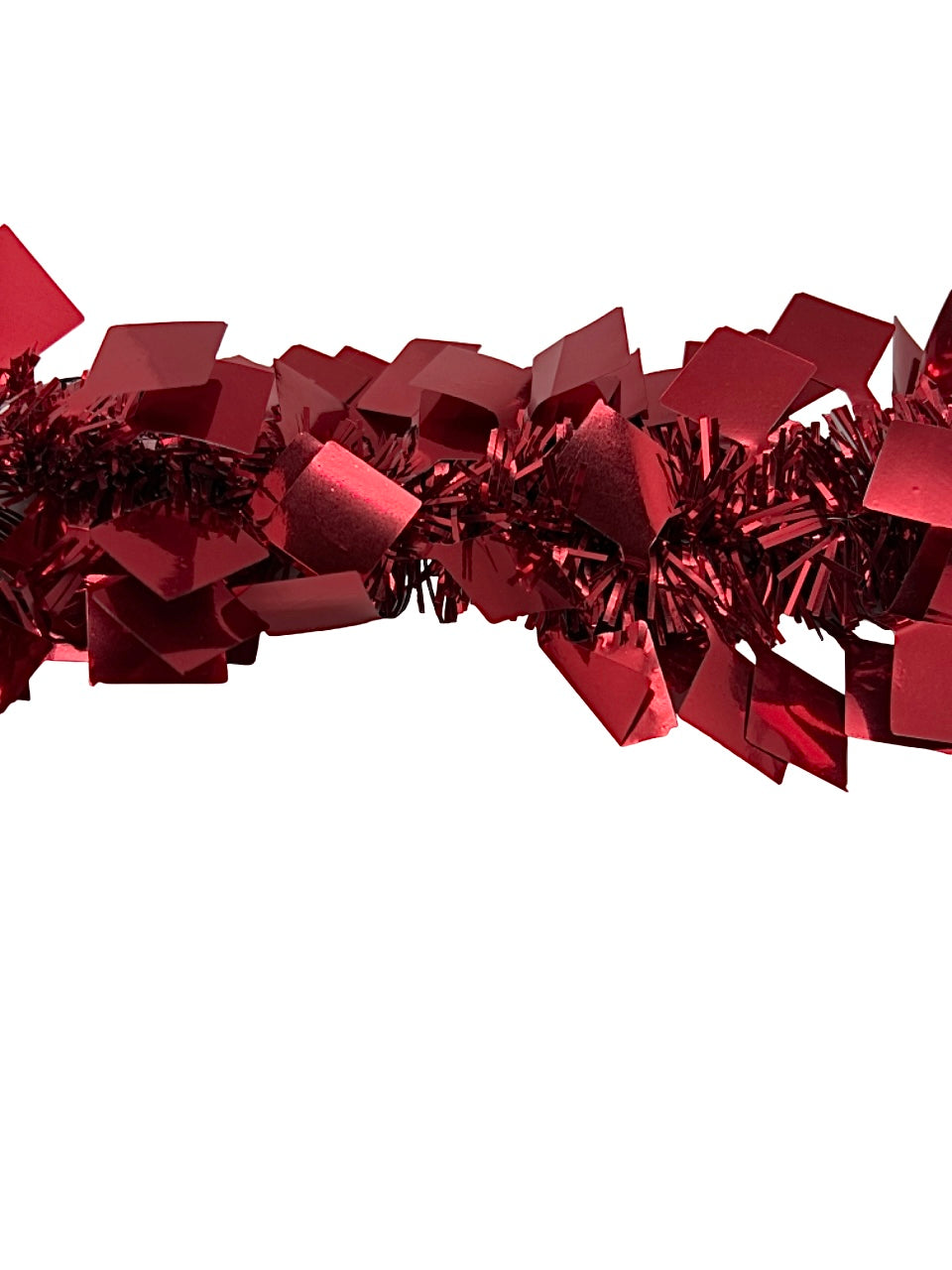 Red Square Tinsel Garland