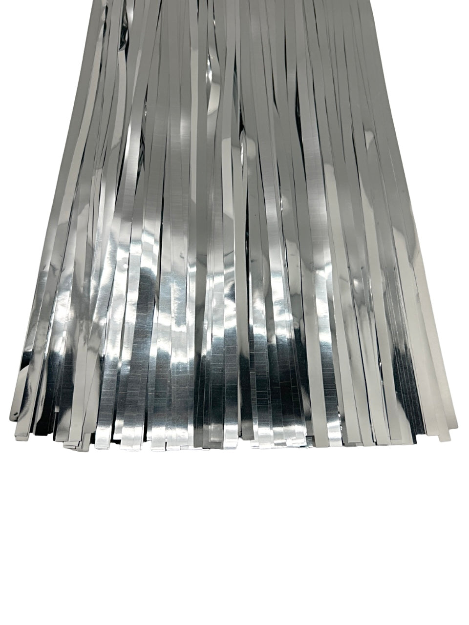 15" x 10' Silver Fringe