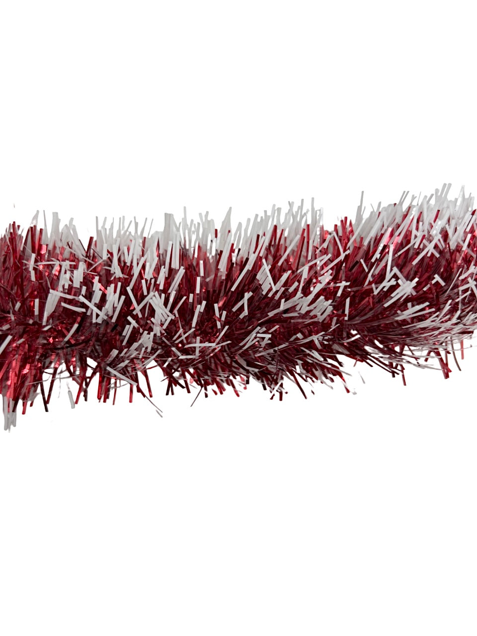 Red and White Tinsel Garland