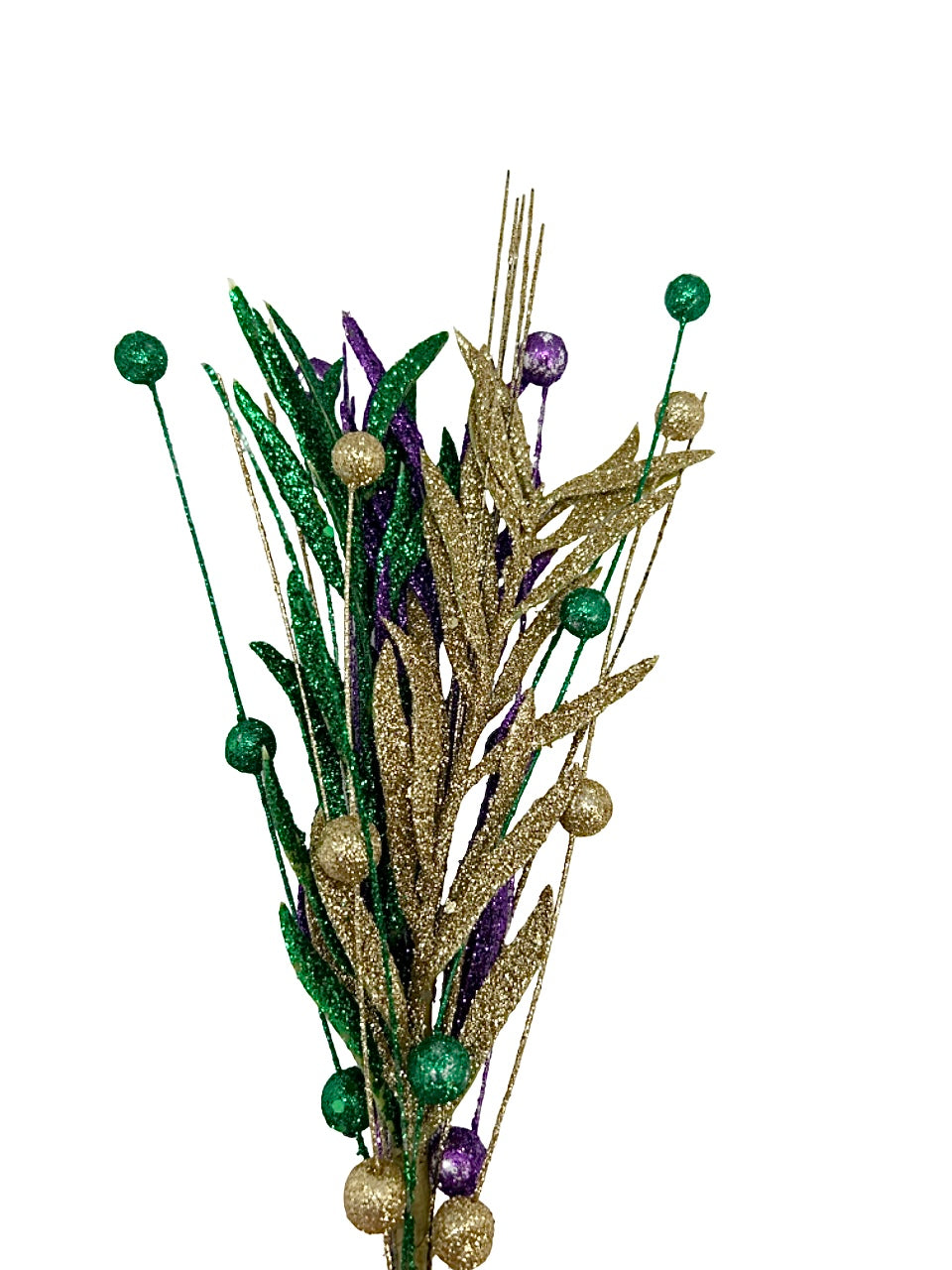 20” Glitter Leaf Ball pick