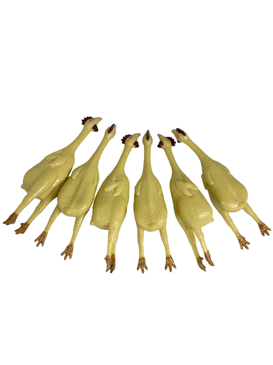 8" Rubber Chicken 6 pc