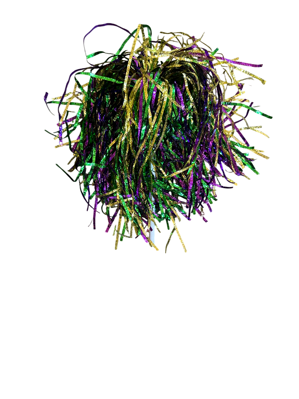 23" Purple, Green, & Gold Pom Poms W/ Stick dz