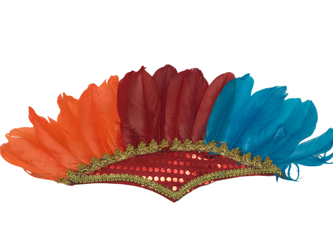 Colorful Feather Headdress Colorful feather headdress displays vibrant artistry  main image 3