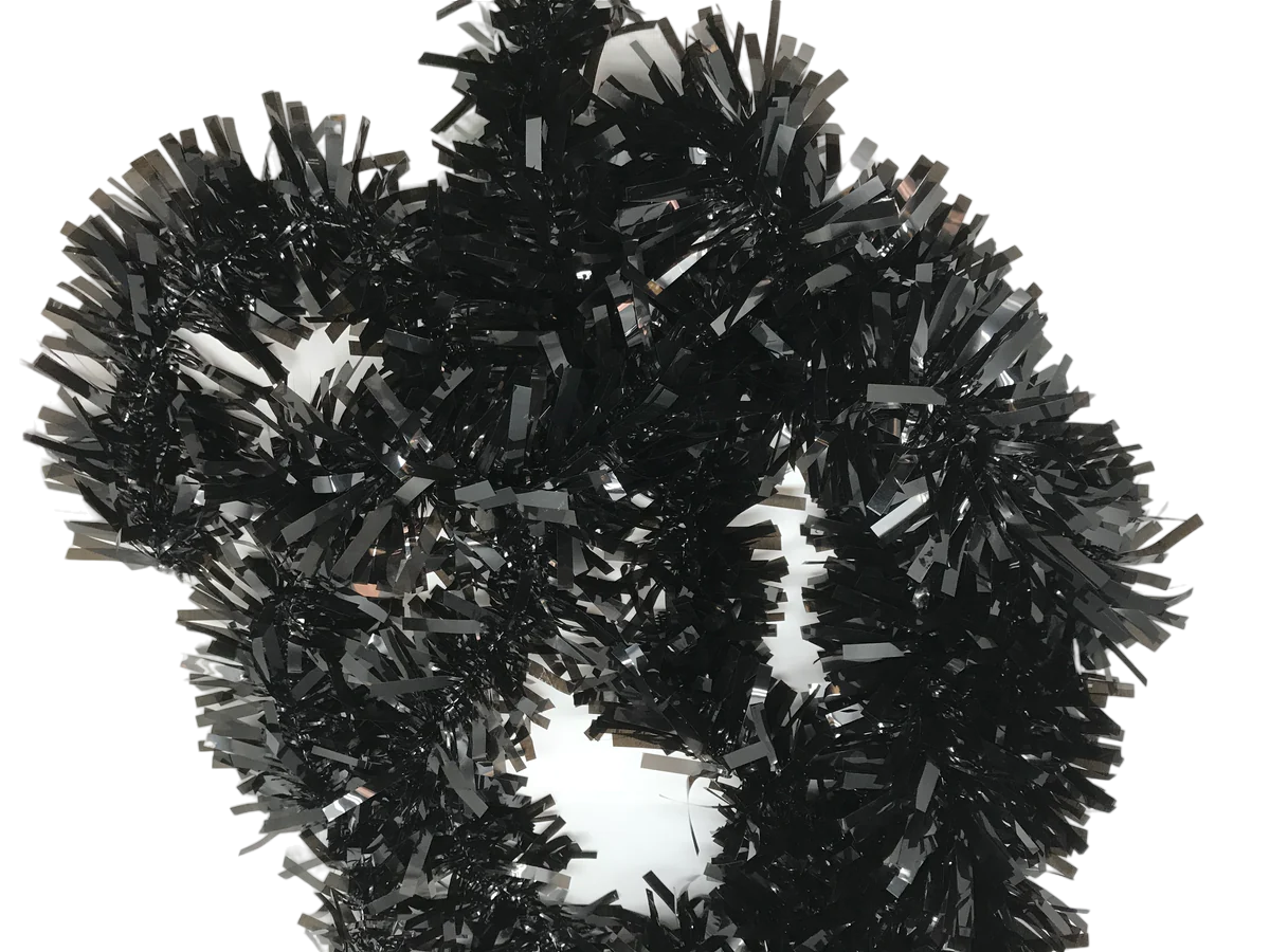 Black Tinsel Garland