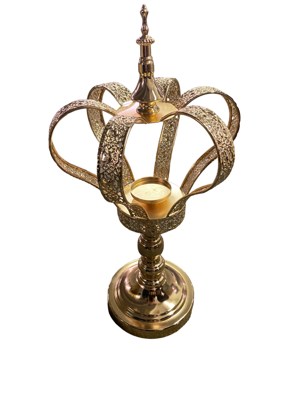 18" x 8.5" Metal Gold Crown