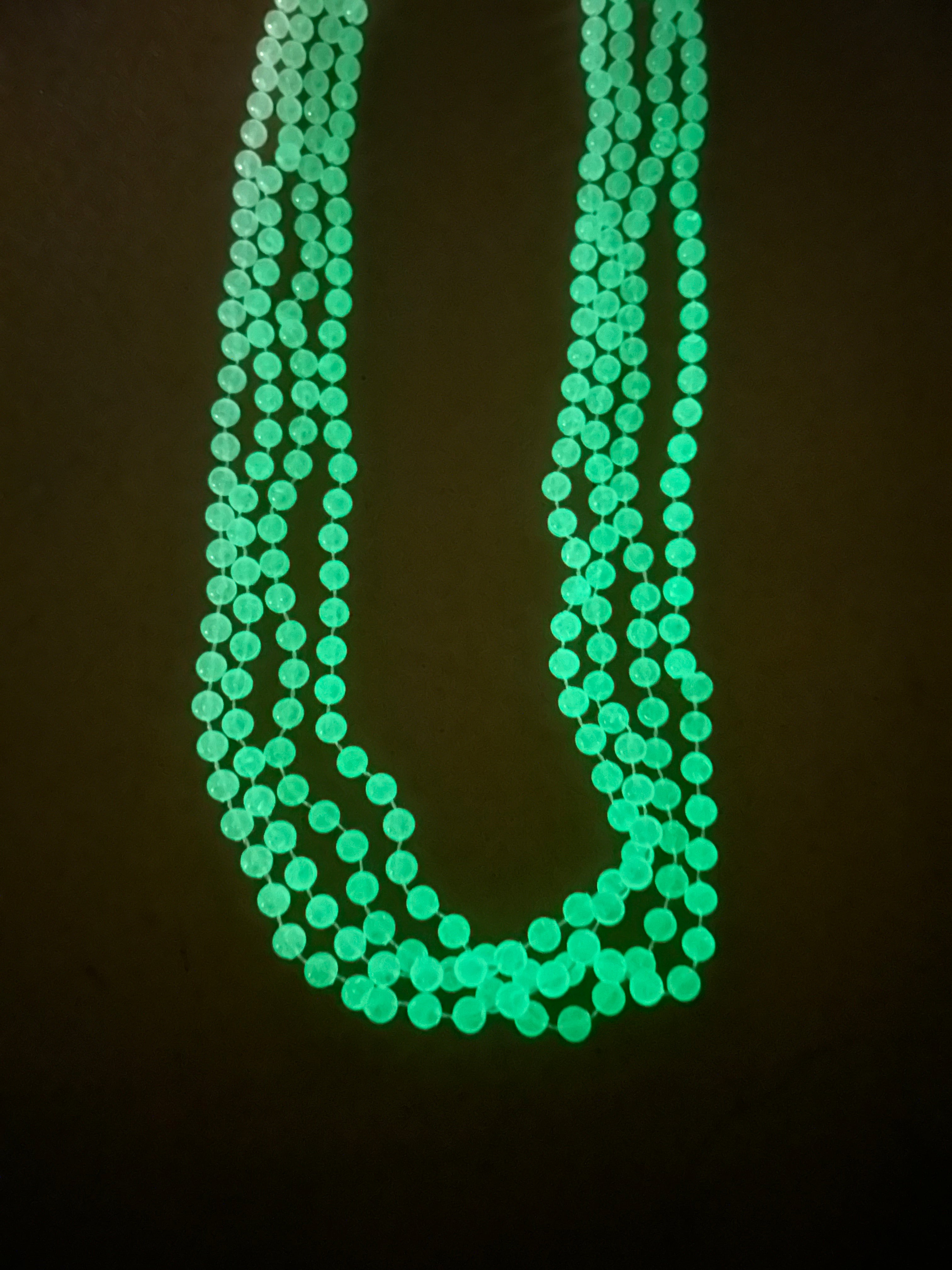 33" 7mm Round Metallic Glow in Dark