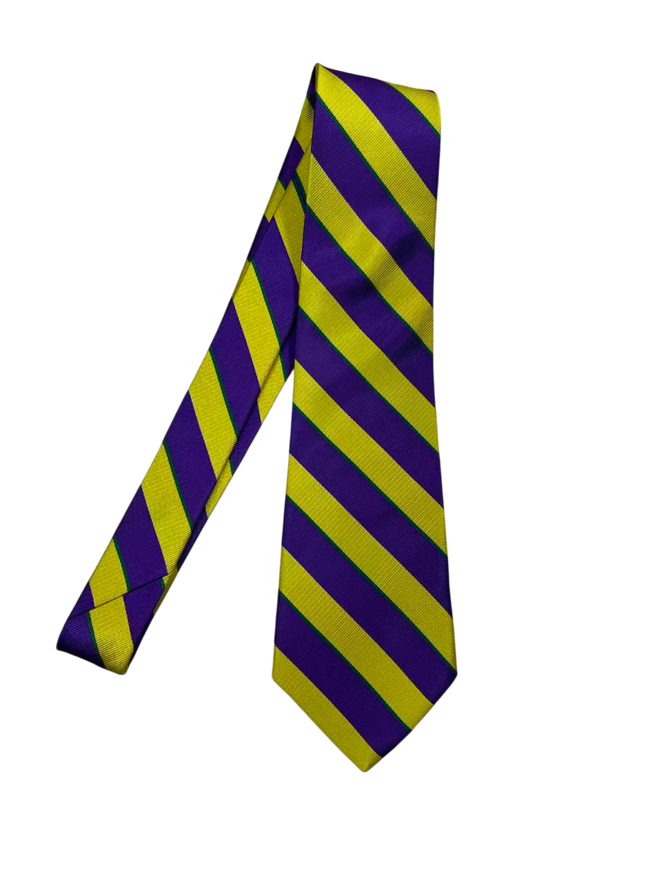 Purple, Green, & Gold Striped Tie
