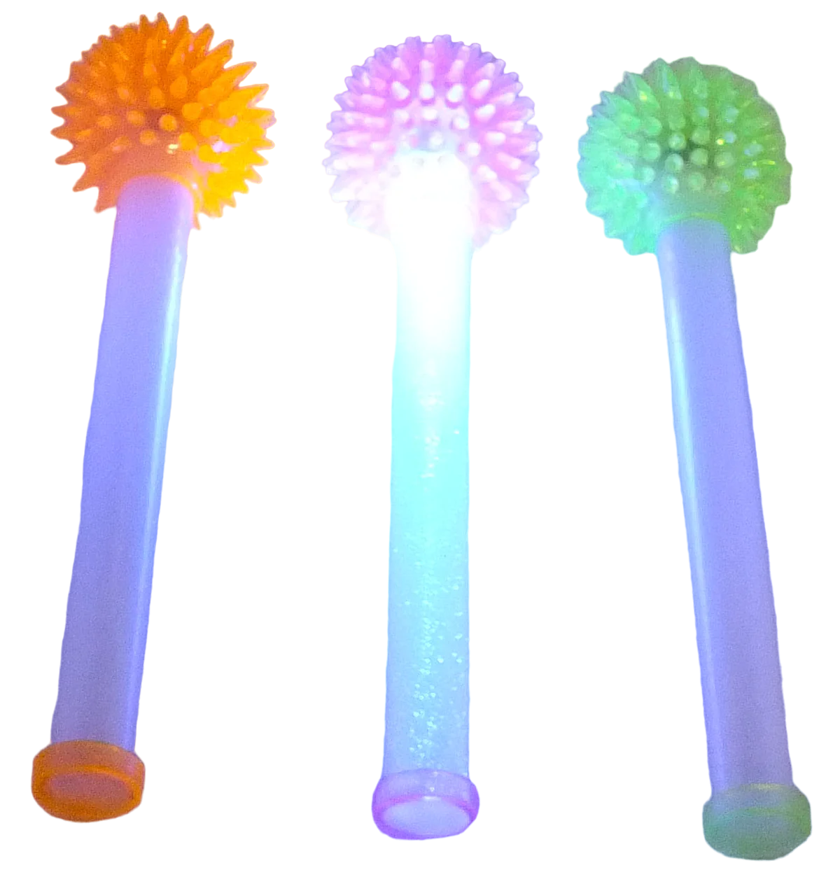 9" Light Up Spiked Ball Sticks 6 Piece