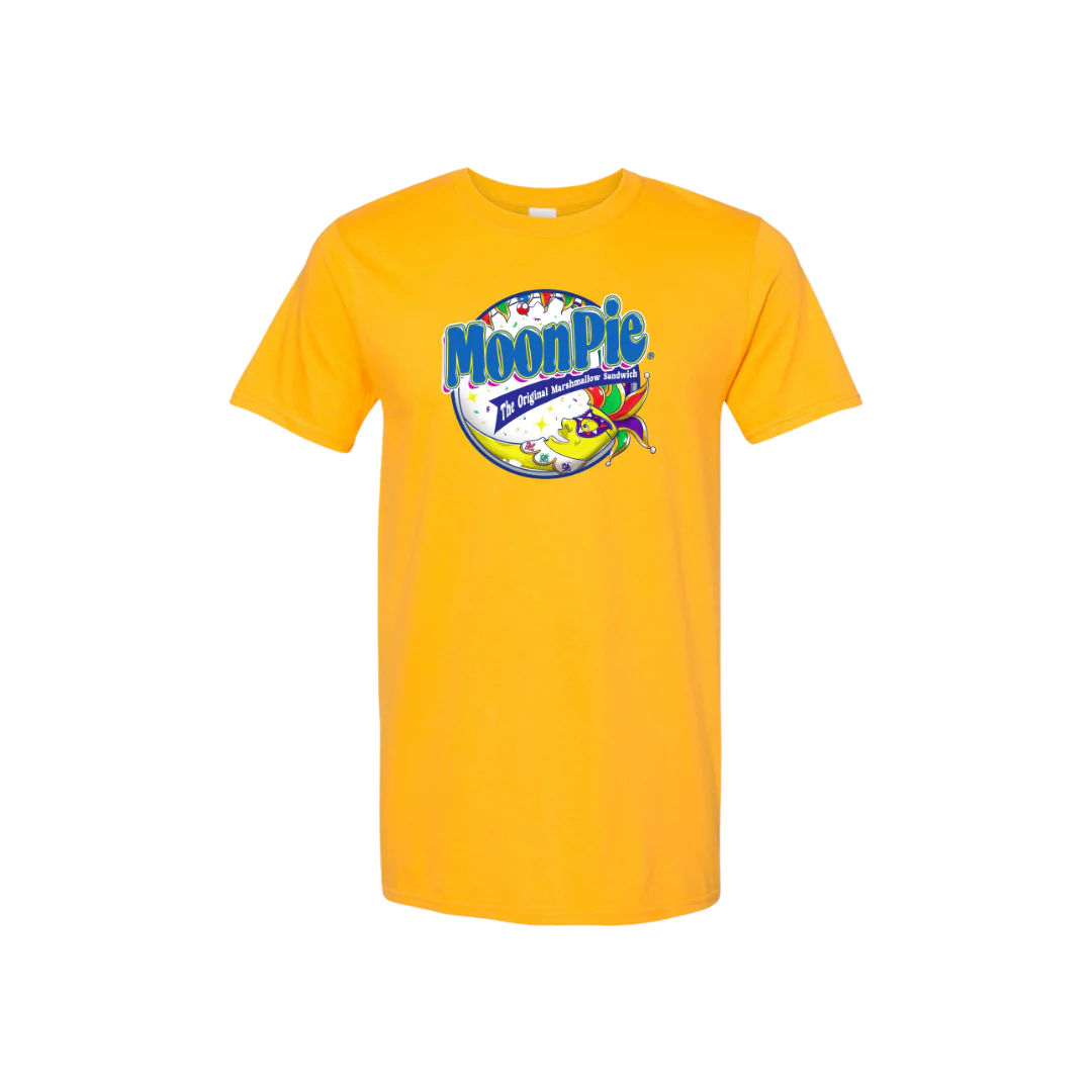 Gold Mardi Gras Logo Tee