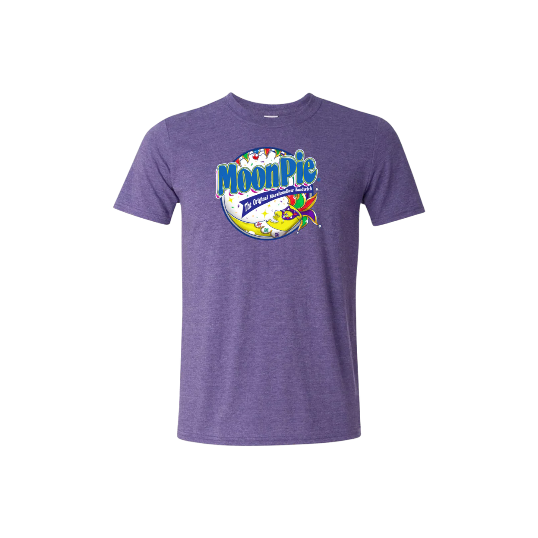 Heather Purple Mardi Gras Logo Tee