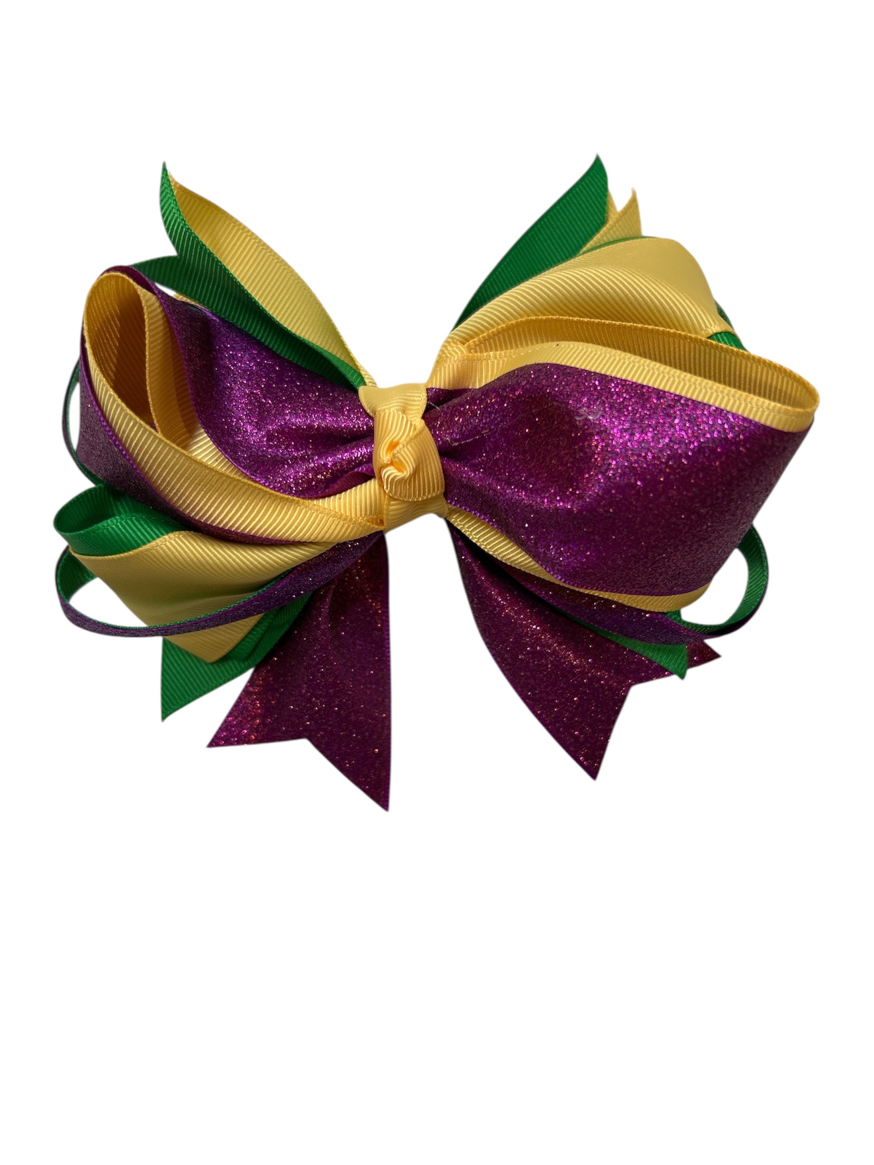 Mardi Gras Glitter Bow