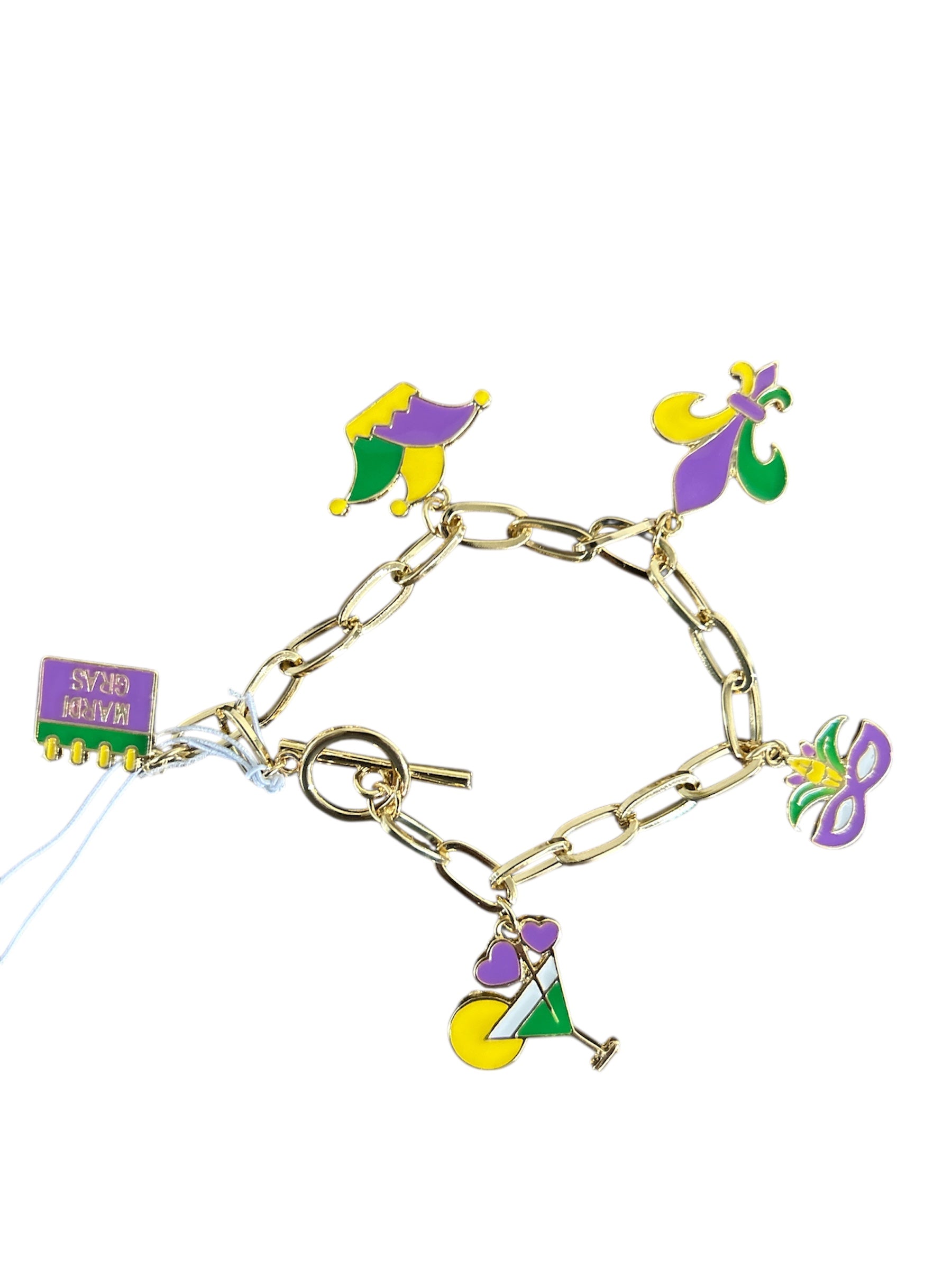 Mardi Gras Charm Bracelet