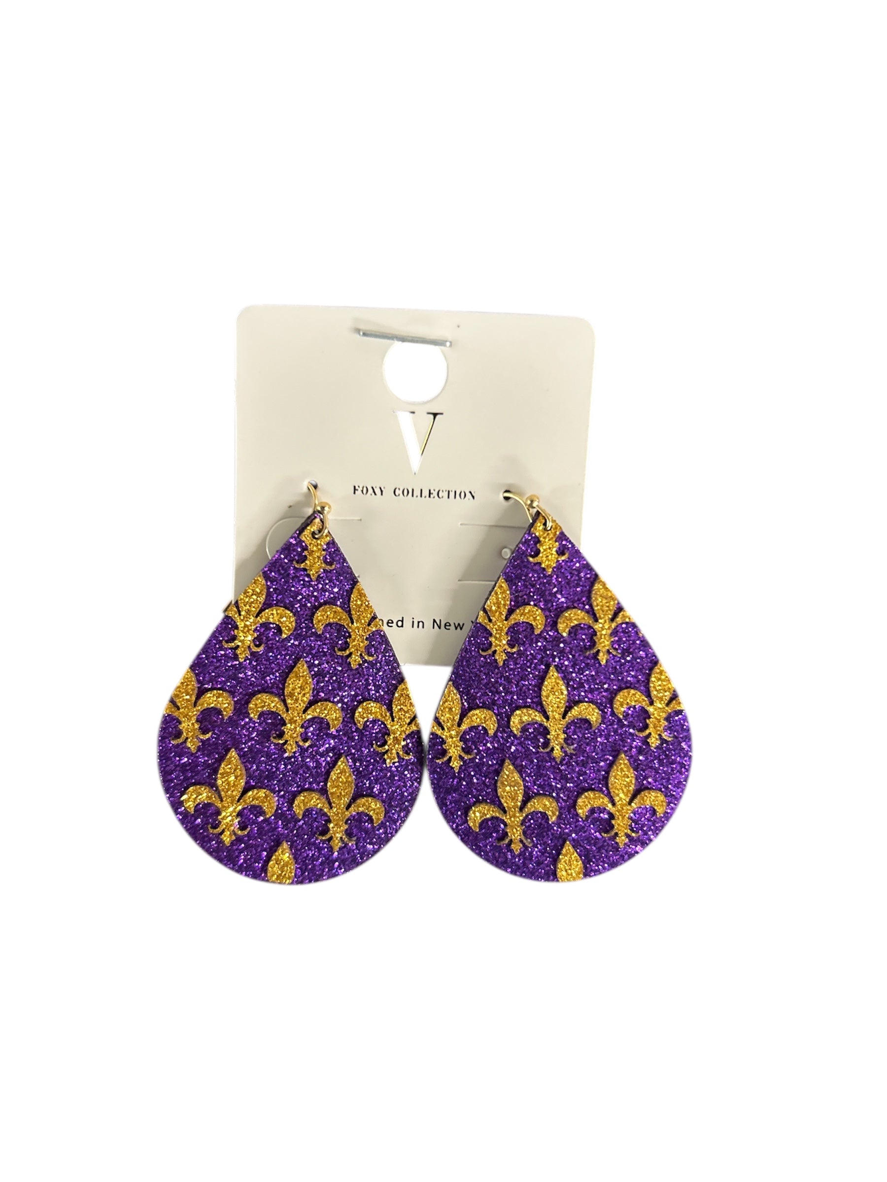 Purple & Gold FDL Earrings