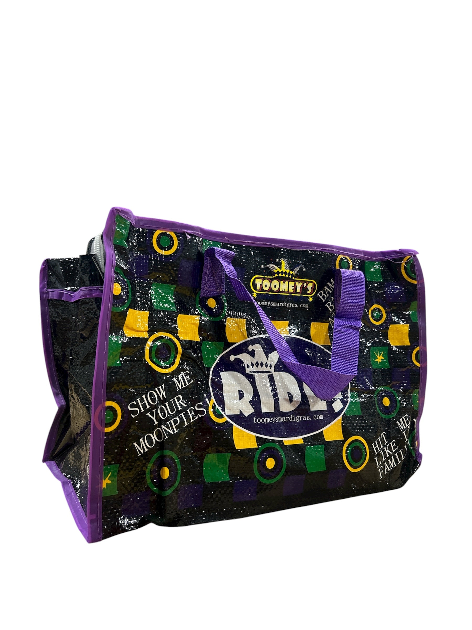 14" x 9" Mardi Gras Zipper Bag Small