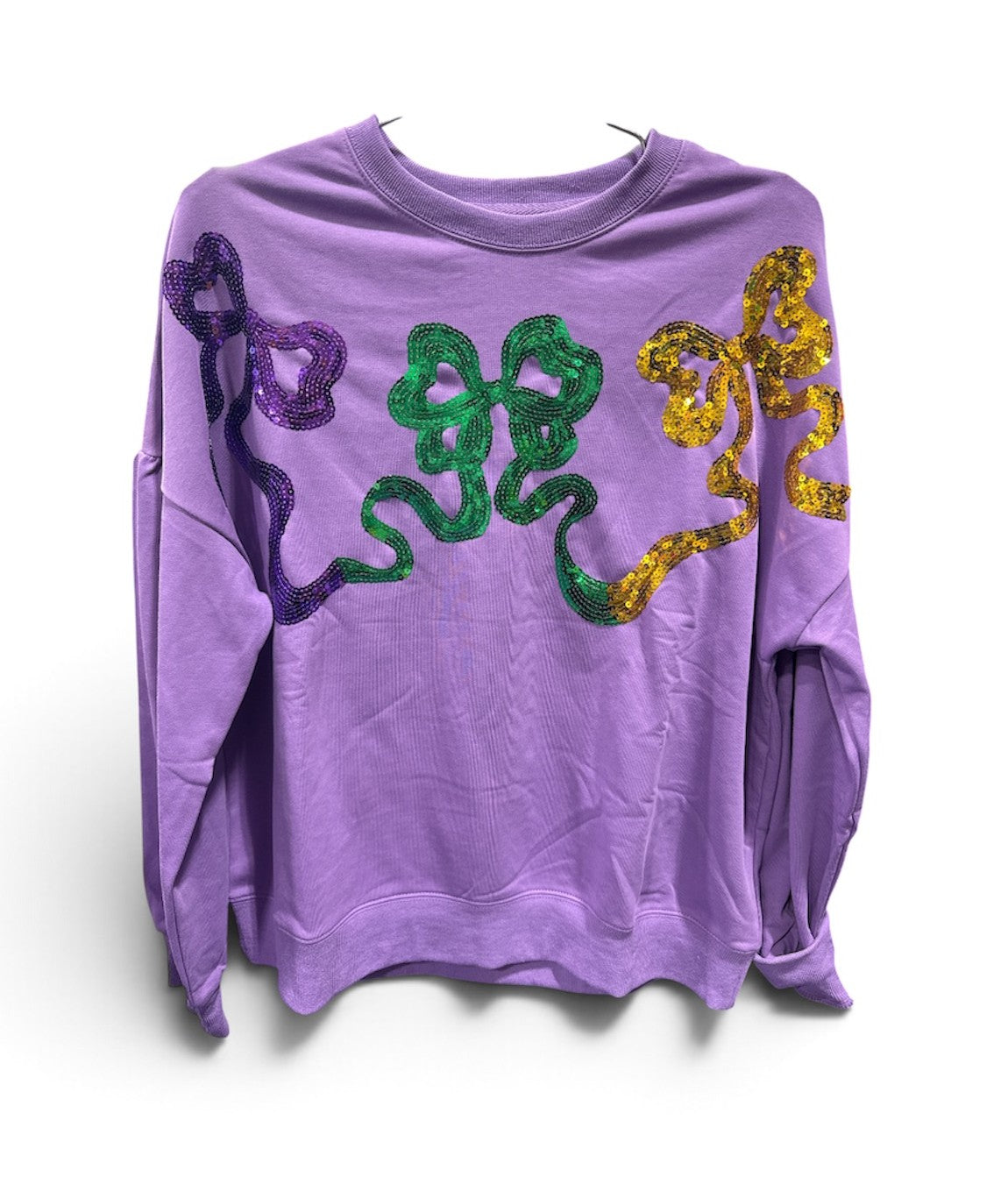 Mardi Gras Sequin Ribbon Long Sleeve