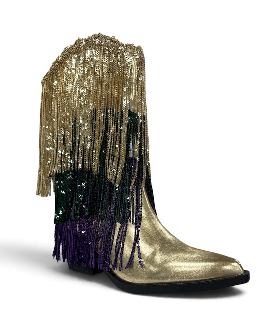 Mardi Gras Tassel Boots
