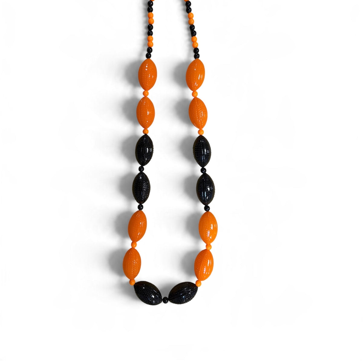 42" Football Bead Black and Orange