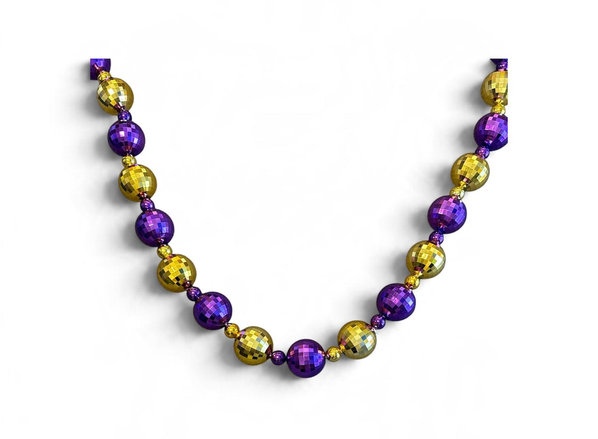 9' 100mm Purple & Gold Ball Garland