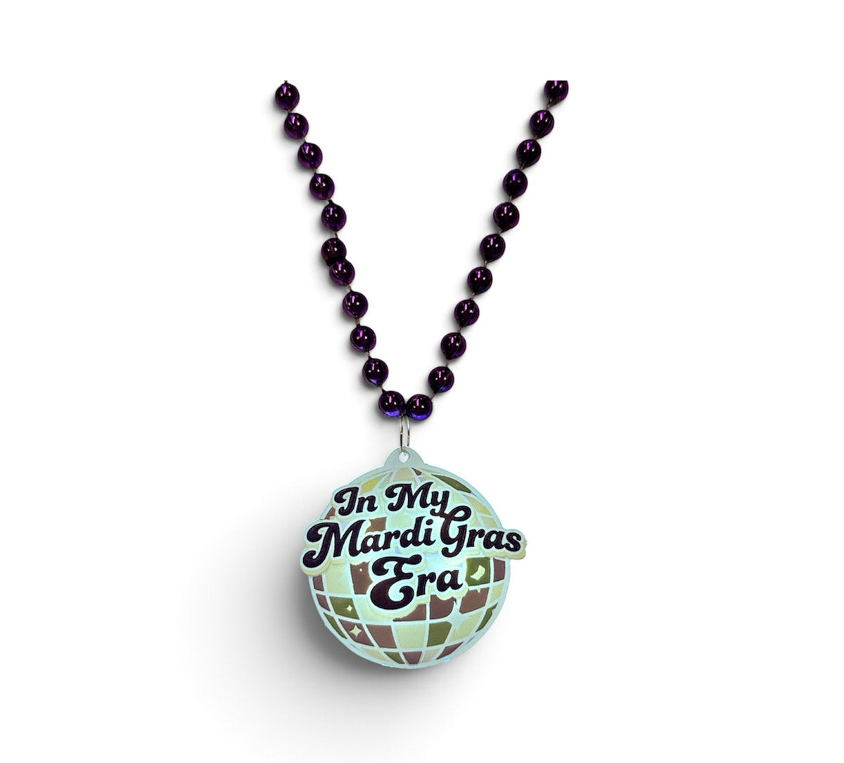 36" 10mm "In My Mardi Gras Era" Light Up Bead