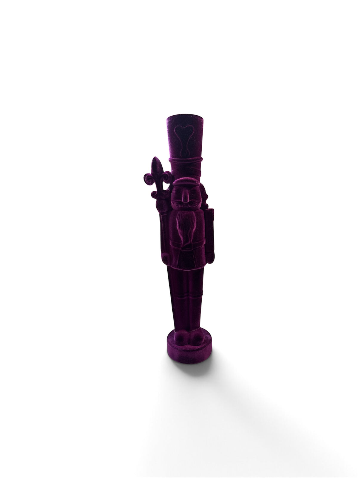31" Purple Flocked Nutcracker W/ Glitter
