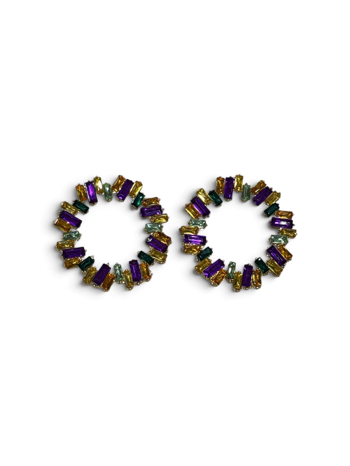 Mardi Gras Jeweled Earrings