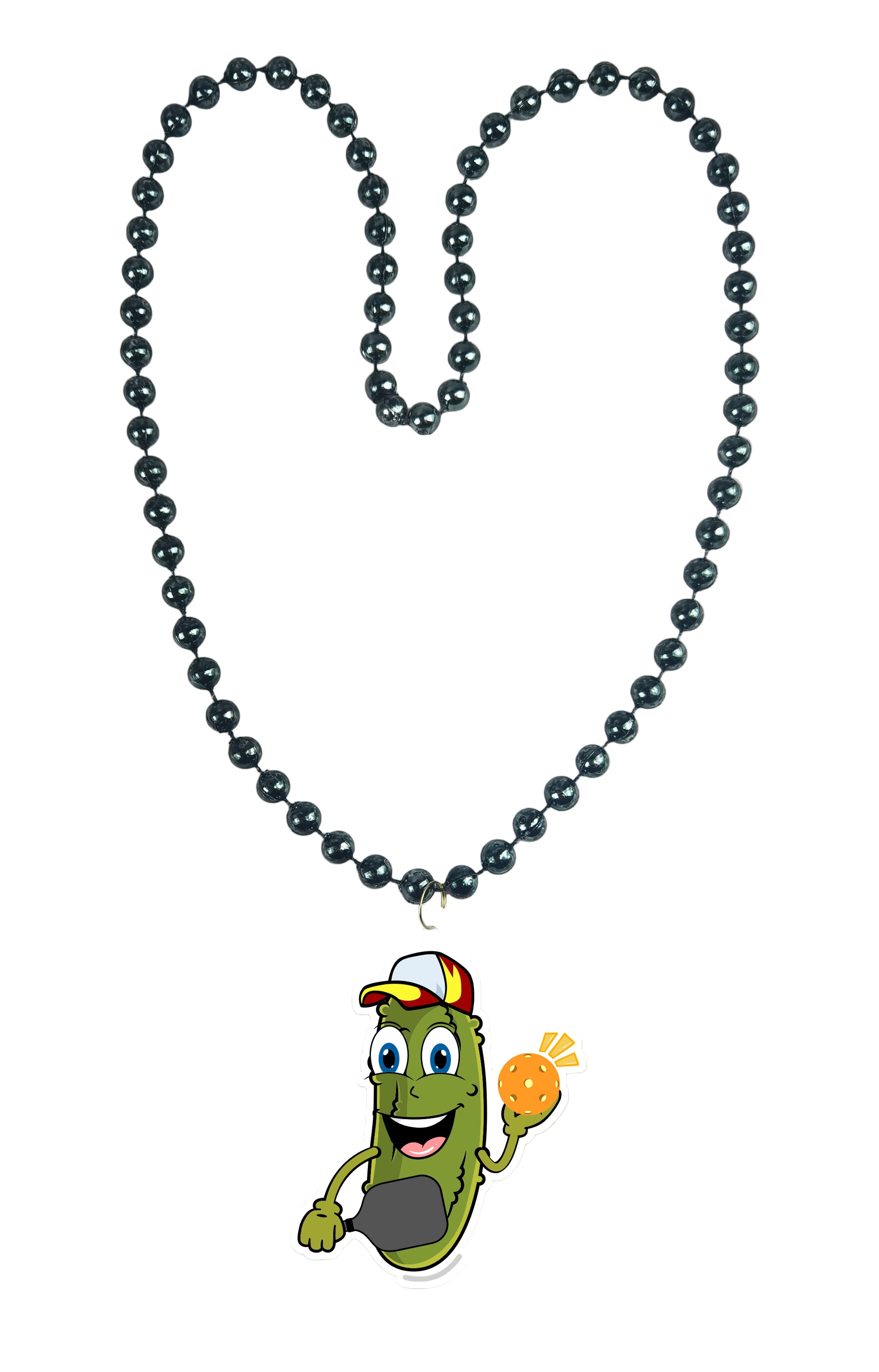 36" 10mm Gray Pickleball Bead