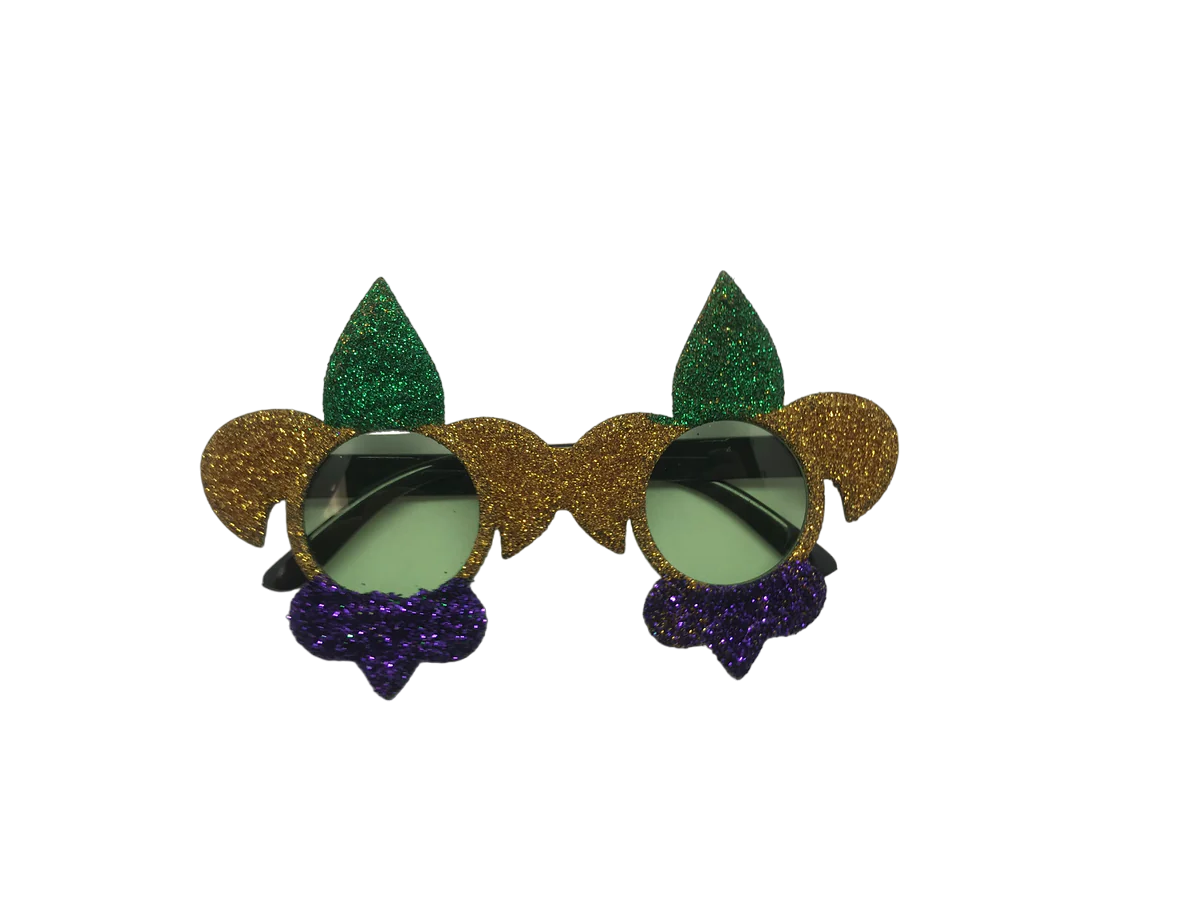Fleur de lis Glitter Sunglasses