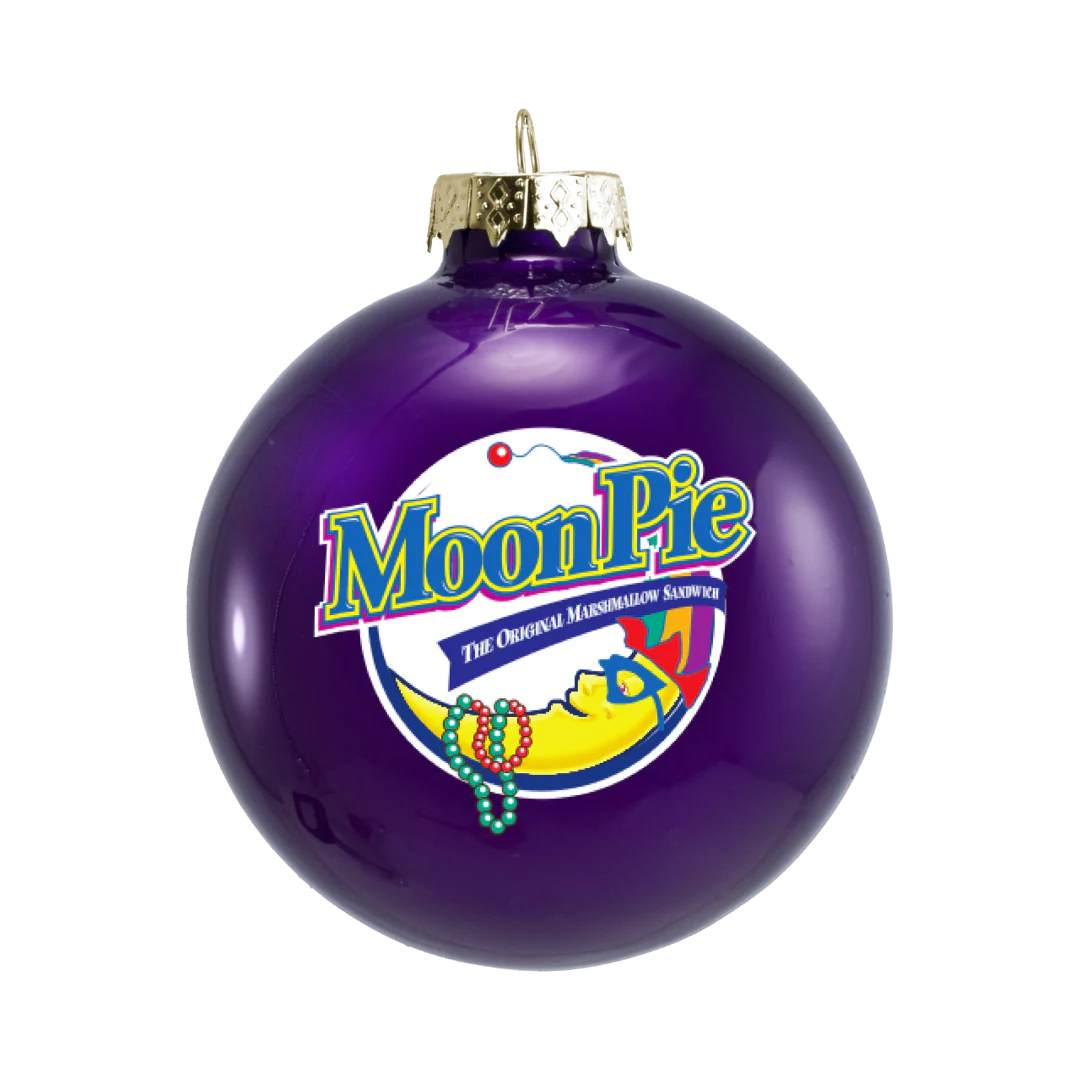 MP Mardi Gras Glass Ornament