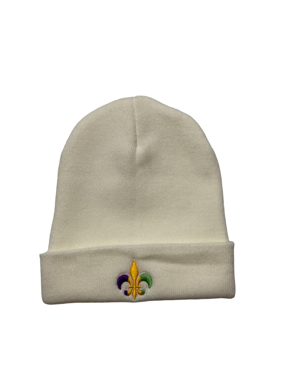 White Knit Hat W/ FDL